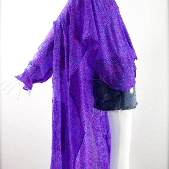 1970's India Chez Svanni India Silk Caftan - Picture 4 of 5